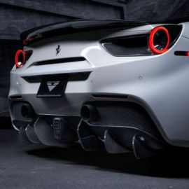 Karbonowe płetwy (Canards) tylnego dyfuzora Vorsteiner Diavolo Ferrari 488
