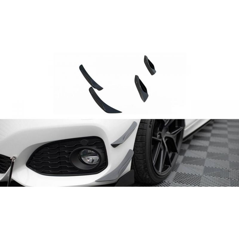 Płetwy przedniego zderzaka (Canards) Maxton Design BMW M140i F20 LCI M-Pakiet