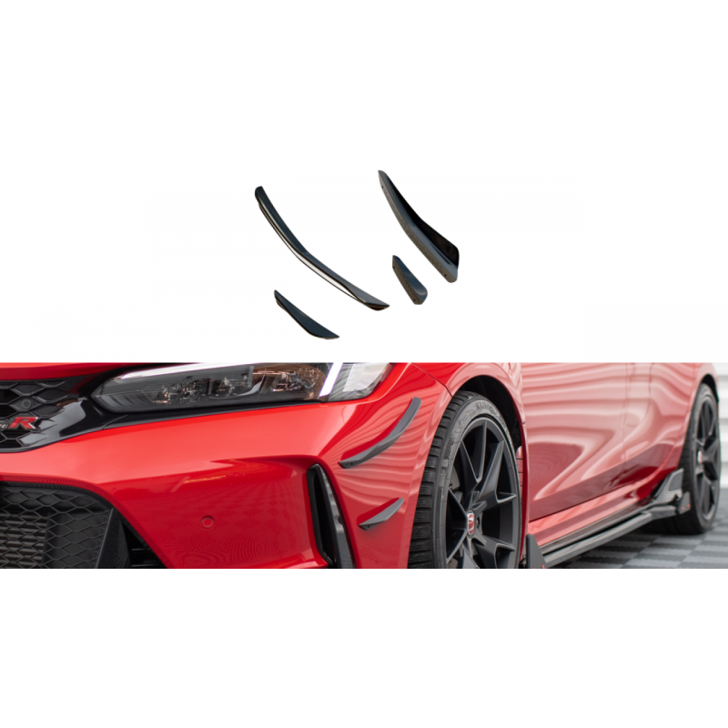 Płetwy przedniego zderzaka (Canards) Maxton Design Honda Civic Type R FL5