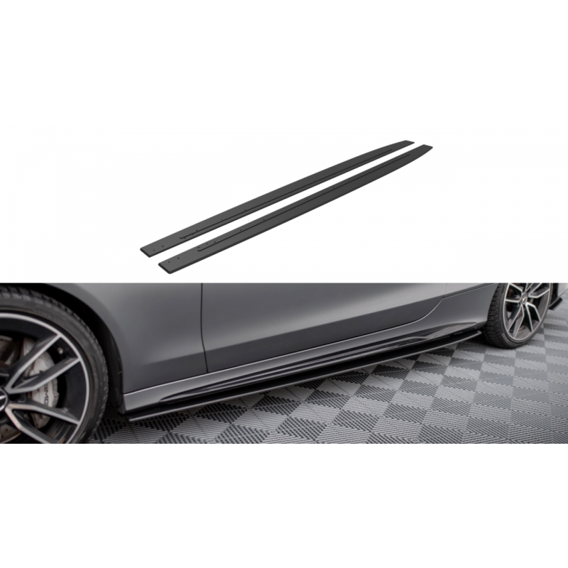 Dokładki progów Street Pro / Flaps Maxton Design Mercedes C43 AMG Coupe C205 Facelift
