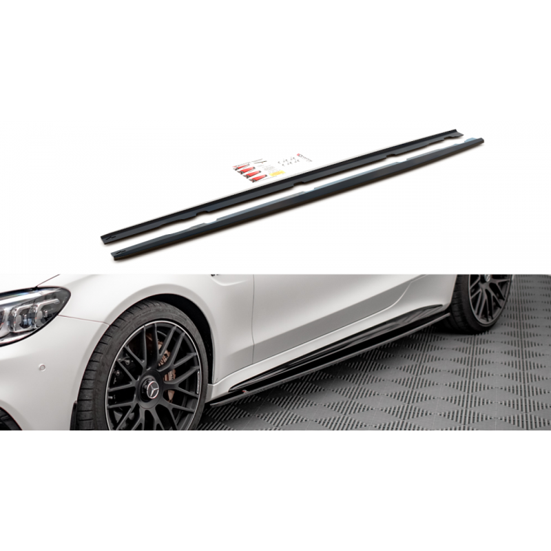 Dokładki progów Maxton Design Mercedes C63 AMG Coupe C205 Facelift