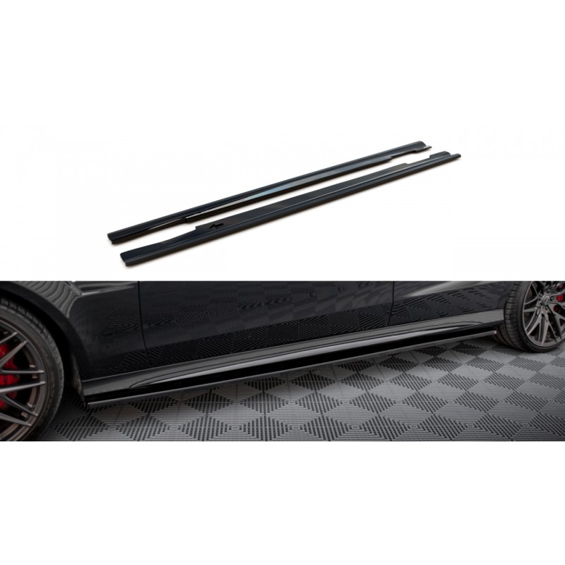 Dokładki progów Maxton Design Mercedes E AMG-Line / E63 AMG Sedan W212 Facelift