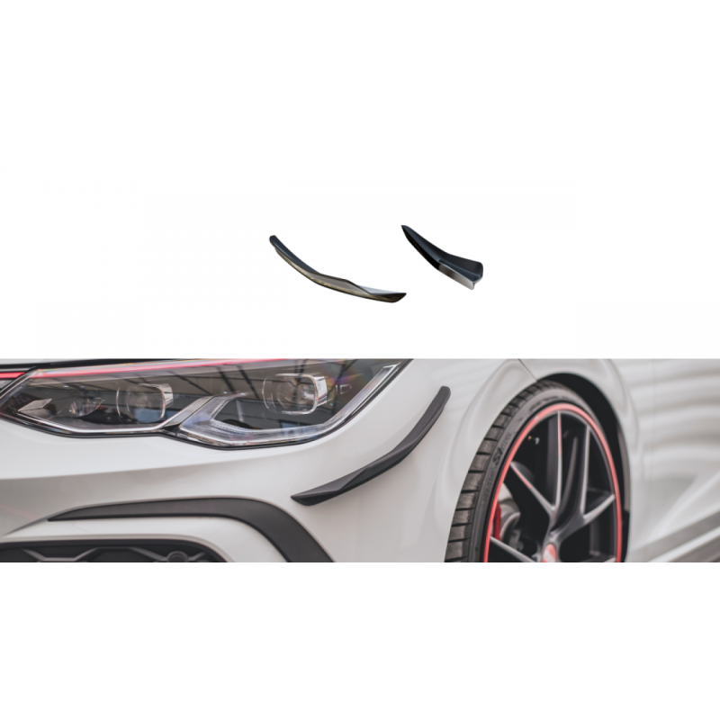 Płetwy przedniego zderzaka (Canards) Maxton Design VW Golf GTI Mk8