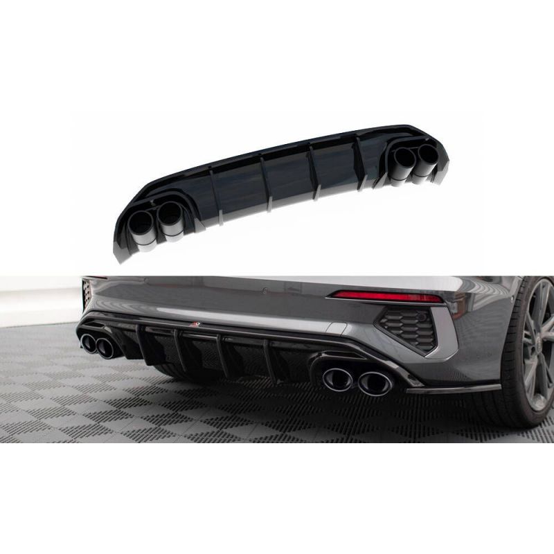 Dokładka tylna / atrapa wydechu Maxton Design Audi A3 8Y S-Line Sedan