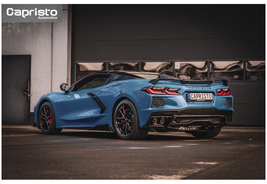 Nowy układ wydechowy Capristo do Corvette C8 Stingray Europe (do modeli produkowanych od 10/2021).